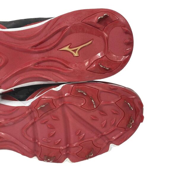 Mizuno 9-Spike Advanced Classic 7 Baseball Cleat-Red & Black-Sizes 15 & 16 -New! - Picture 10 of 12